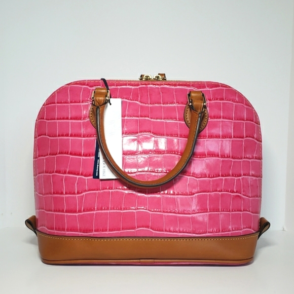 ❗SOLD❗ Dooney & Bourke | Snake Leather Zip Dome Satchel Purse - Picture 3 of 16